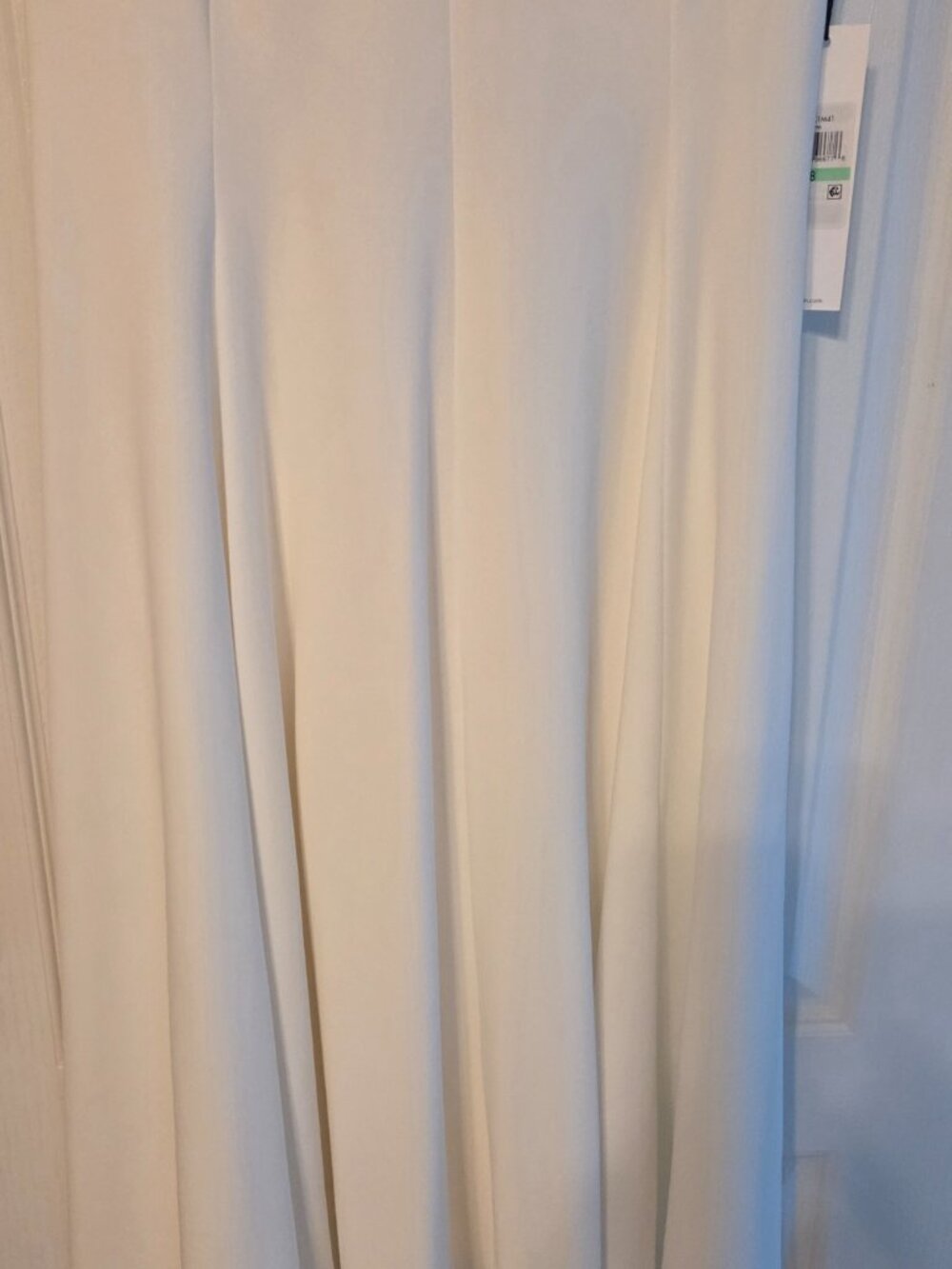 Calvin Klein White Size 8 Dress with Ruffled Collar - Picture 7 of 9